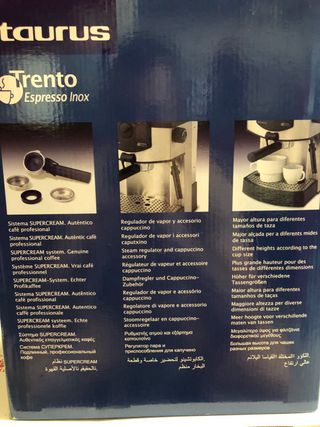 Cafetera Taurus Trento Espresso inox