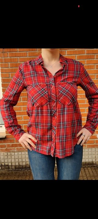 Camisa cuadros leñador Stradivarius 