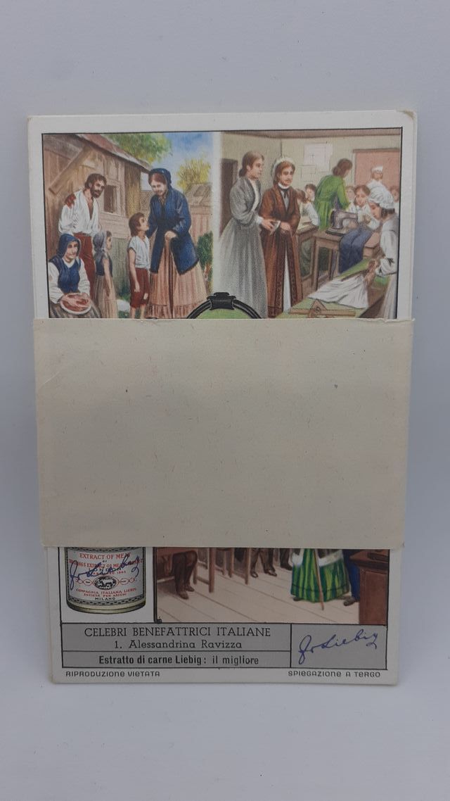 Figurine Liebig Celebri benefattrici italiane