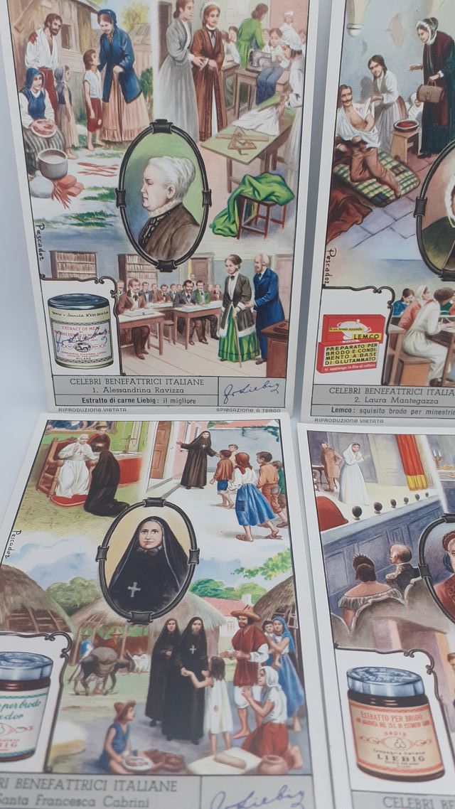 Figurine Liebig Celebri benefattrici italiane