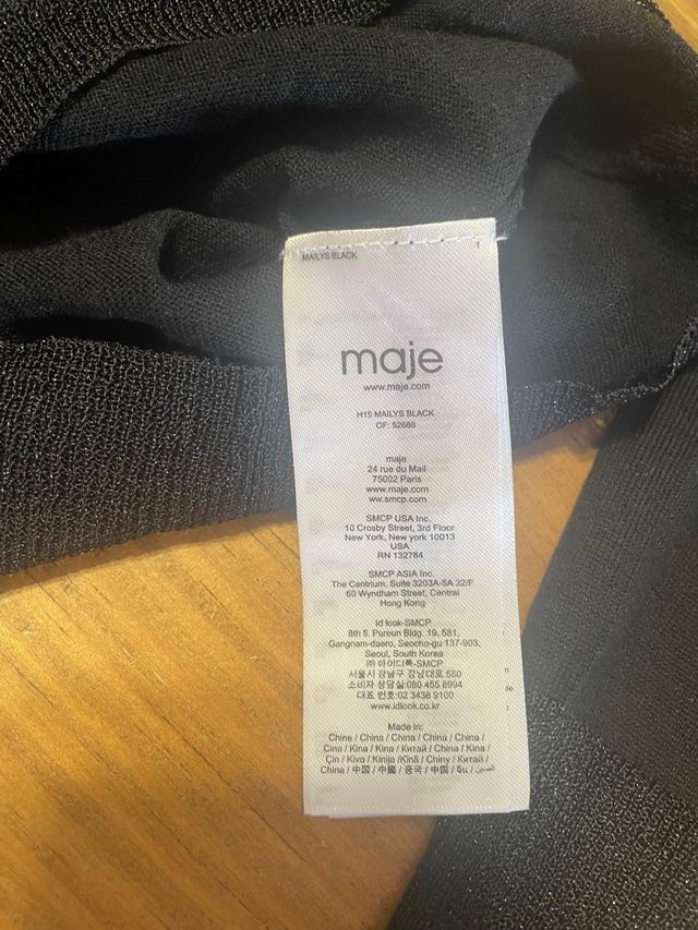 Jersey fino Maje talla 3 color negro