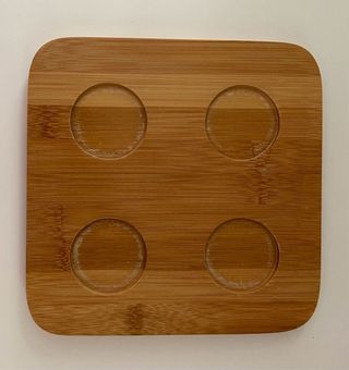 Set 4 Particolari Ciotoline su base in legno