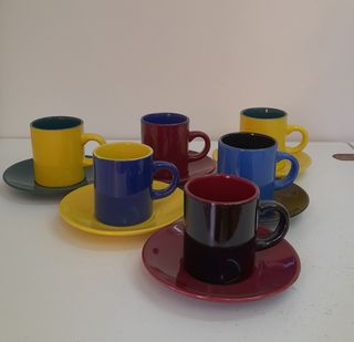 Set tazzine da caffè ☕️ colorate in ceramica