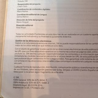 Libro LENGUA CASTELLANA 4 ESO SM Y LITERATURA