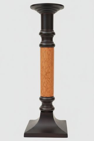 ANTIGUO CANDELABRO - BRONCE MADERA