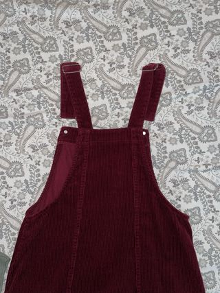 Vestido peto de pana granate