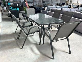 Mesa de Cristal Templado + 6 Silla 🤪627🤪691🤪761
