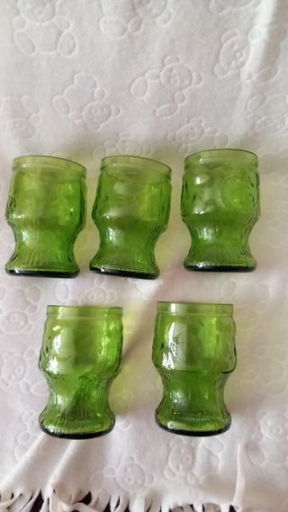 5 vasos verde lima