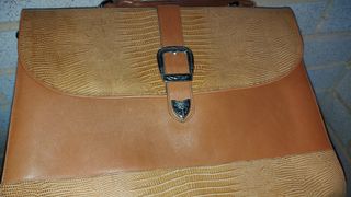 Bolso maletín bandolera piel cuero