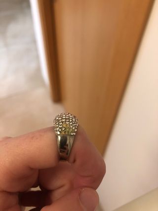 Anillo de plata cristales Swarovski