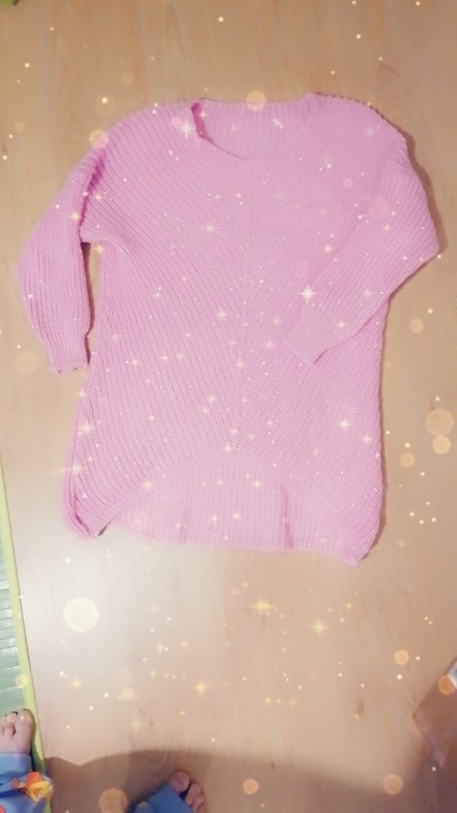 Jersey largo rosa brillante