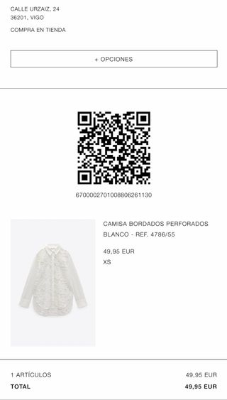 Camisa Zara 