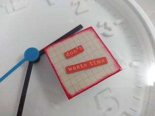 Imán con frase Handmade