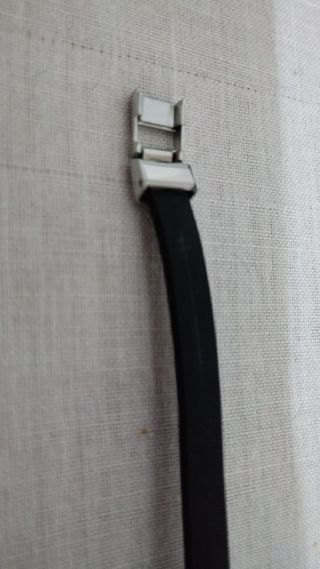 Bracciale uomo cromato caucciù 