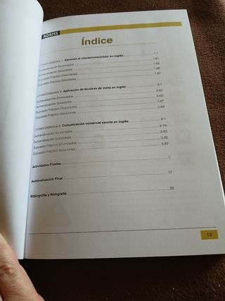 Libro Inglés  Profesional para Comercio