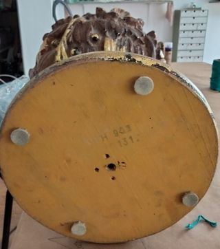 Pie de lampara madera