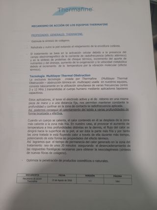 Máquina radiofrecuencia  Thermafine