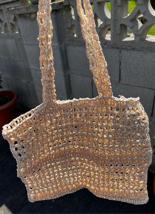 Bolso rafia crochet