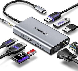 10 en 1 USB switch multipuerto 4K