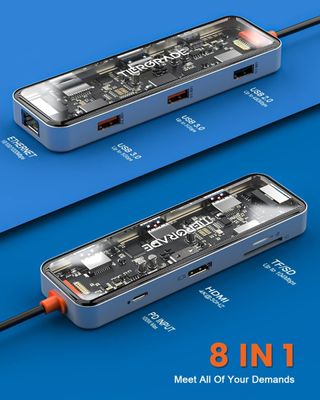 8 en 1 USB switch multipuerto 4K