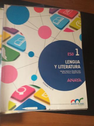 Libro LENGUA Y LITERATURA 1 ESO ANAYA