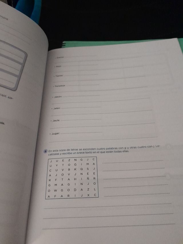 Cuaderno de ortografía
