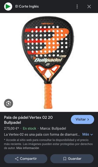 Pala de padel bullpadel Vertex 02