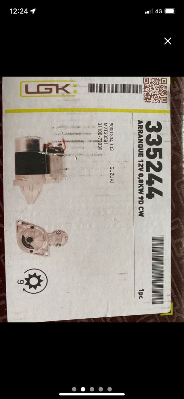 Motor de arranque Suzuki, sin usar