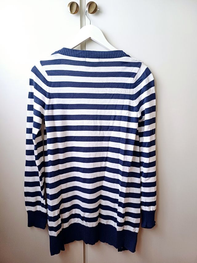 Chaqueta de punto de rayas marineras