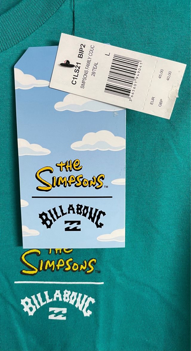Camiseta manga larga Los simpsons Billabong en L