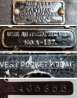 Kodak Vest Pocket Autographic 1915