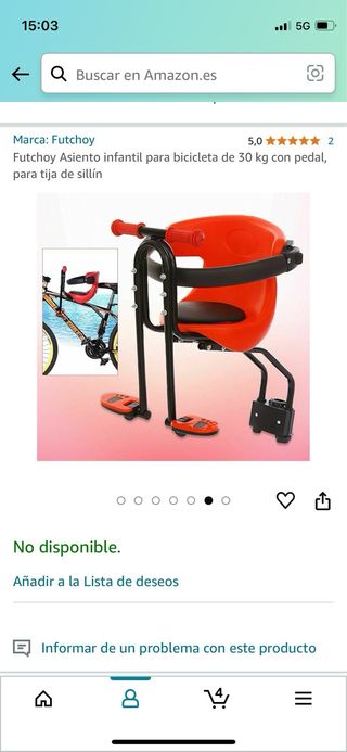 Silleta bebe para bicicleta 