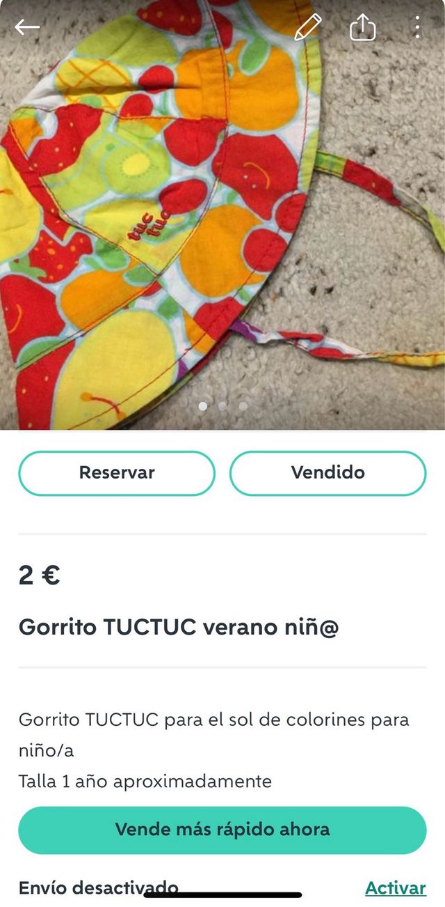 Lote 5 anuncios( ropita verano 12 meses)