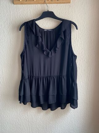 Blusa negra - zara