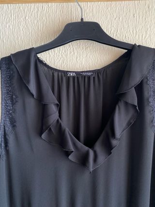 Blusa negra - zara