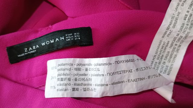 Pantalone donna fucsia Zara tg XS 