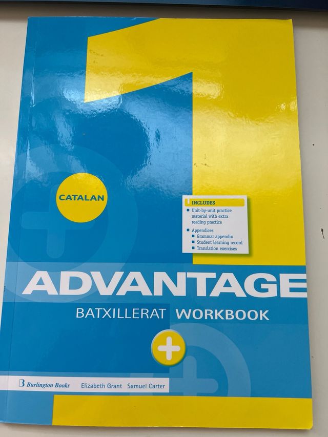 Llibre Advantage anglès/català 1 batxillerat
