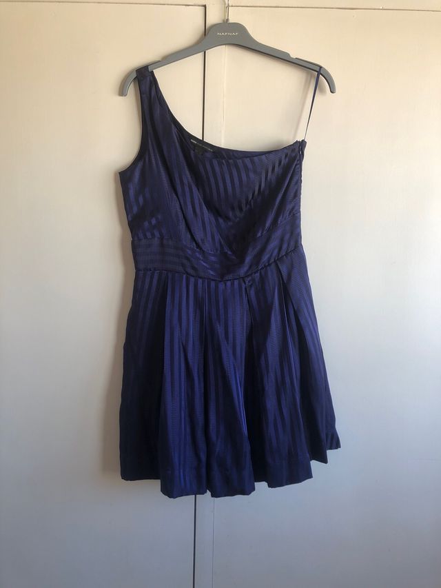 Vestido corto azul de Mango