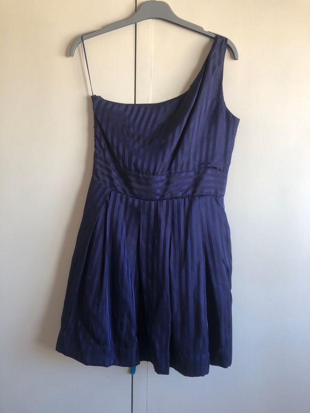 Vestido corto azul de Mango