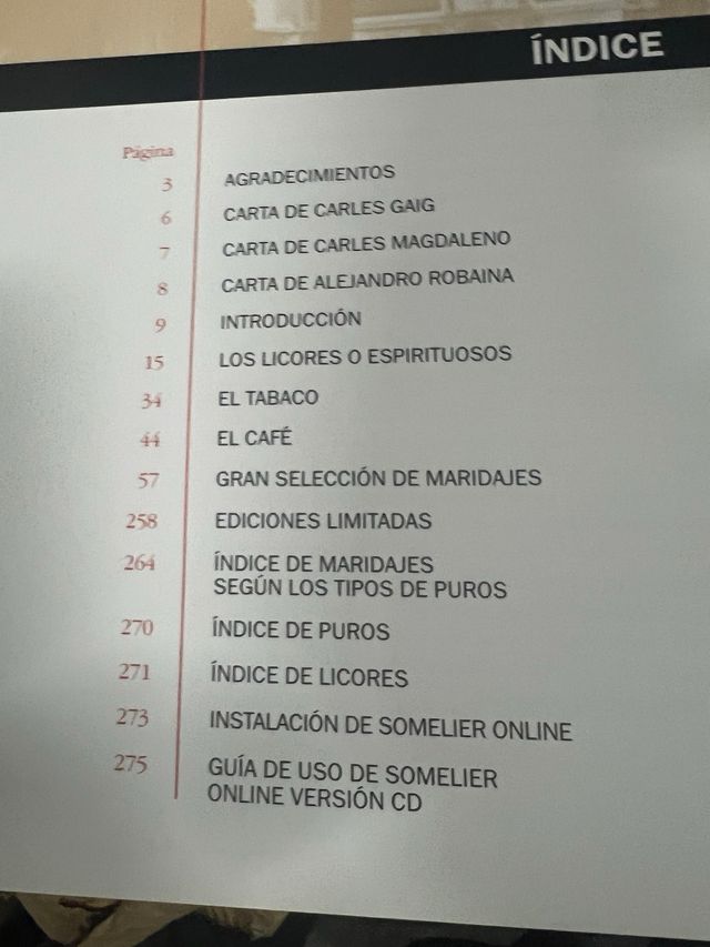 Libro: Cafe, Copa y Puro. Maridajes