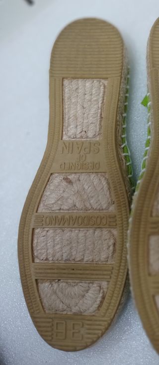Alpargatas verdes talla 36