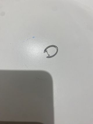 Pendiente oro blanco Tous