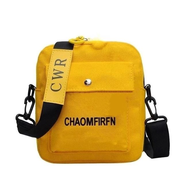 Bolso cruzado amarillo de un hombro para mujer