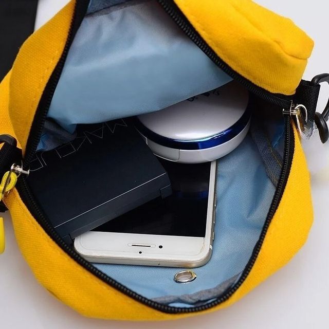 Bolso cruzado amarillo de un hombro para mujer