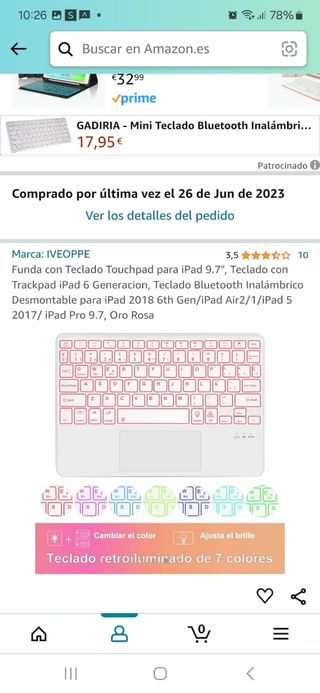 TECLADO INALÁMBRICO PARA TABLET  IPAD PC