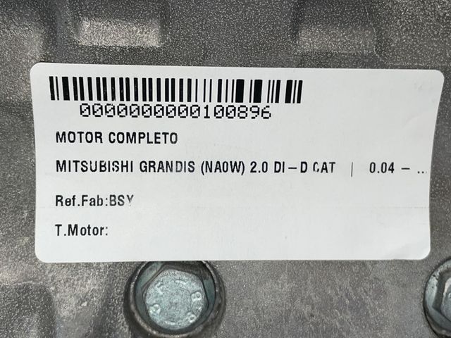 MOTOR | MITSUBISHI GRANDIS 2.0 DI - D-CAT BSY