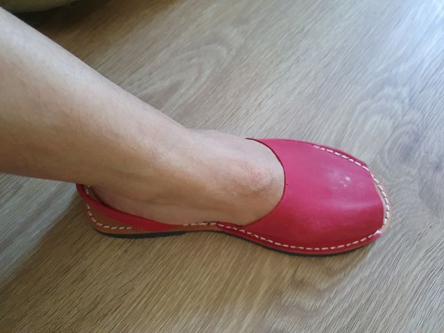 Chanclas de piel talla 38