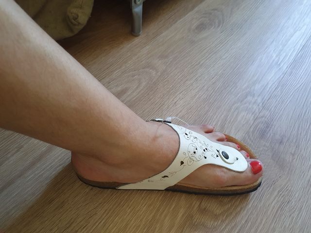 Chanclas de piel talla 37