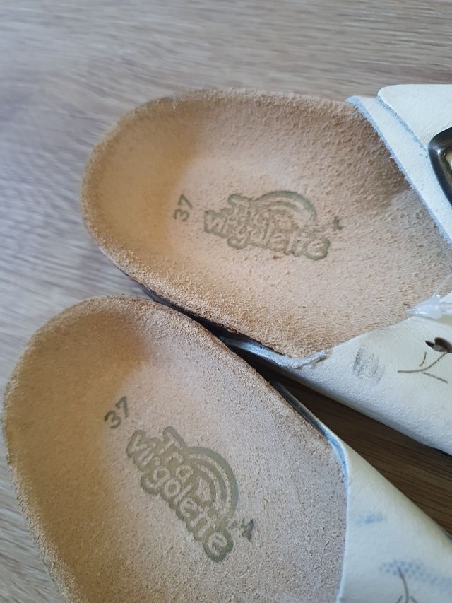 Chanclas de piel talla 37