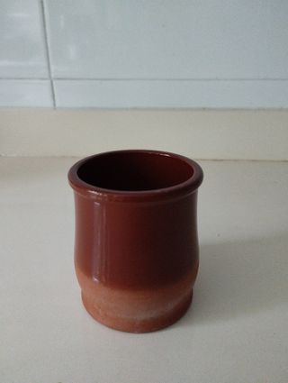 10 VASOS DE CRISTAL DE DANONE + 1 VASITO DE BARRO